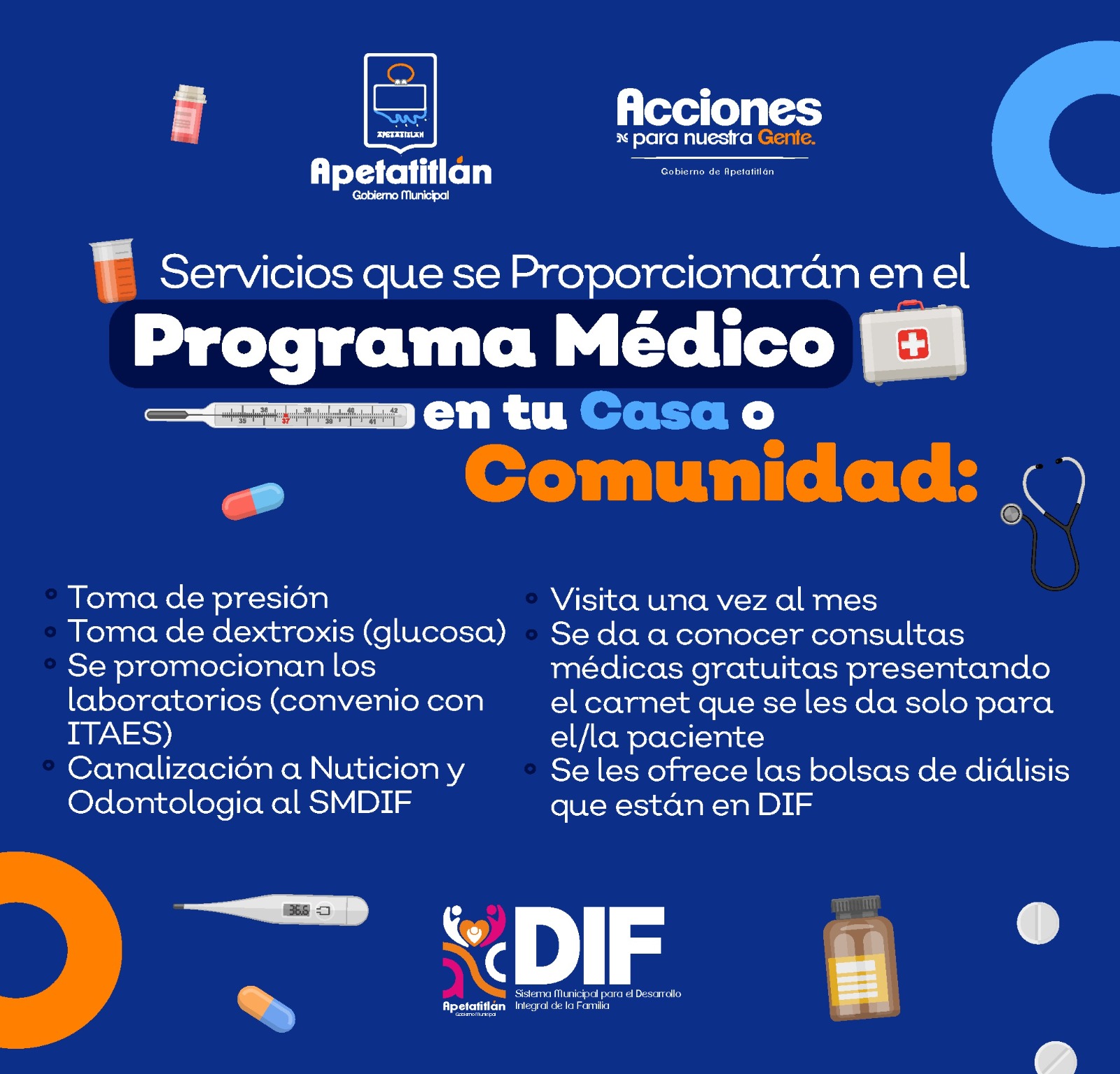 Amplía Ayuntamiento de Apetatitlán el programa 'Médico en tu Casa o Comunidad'